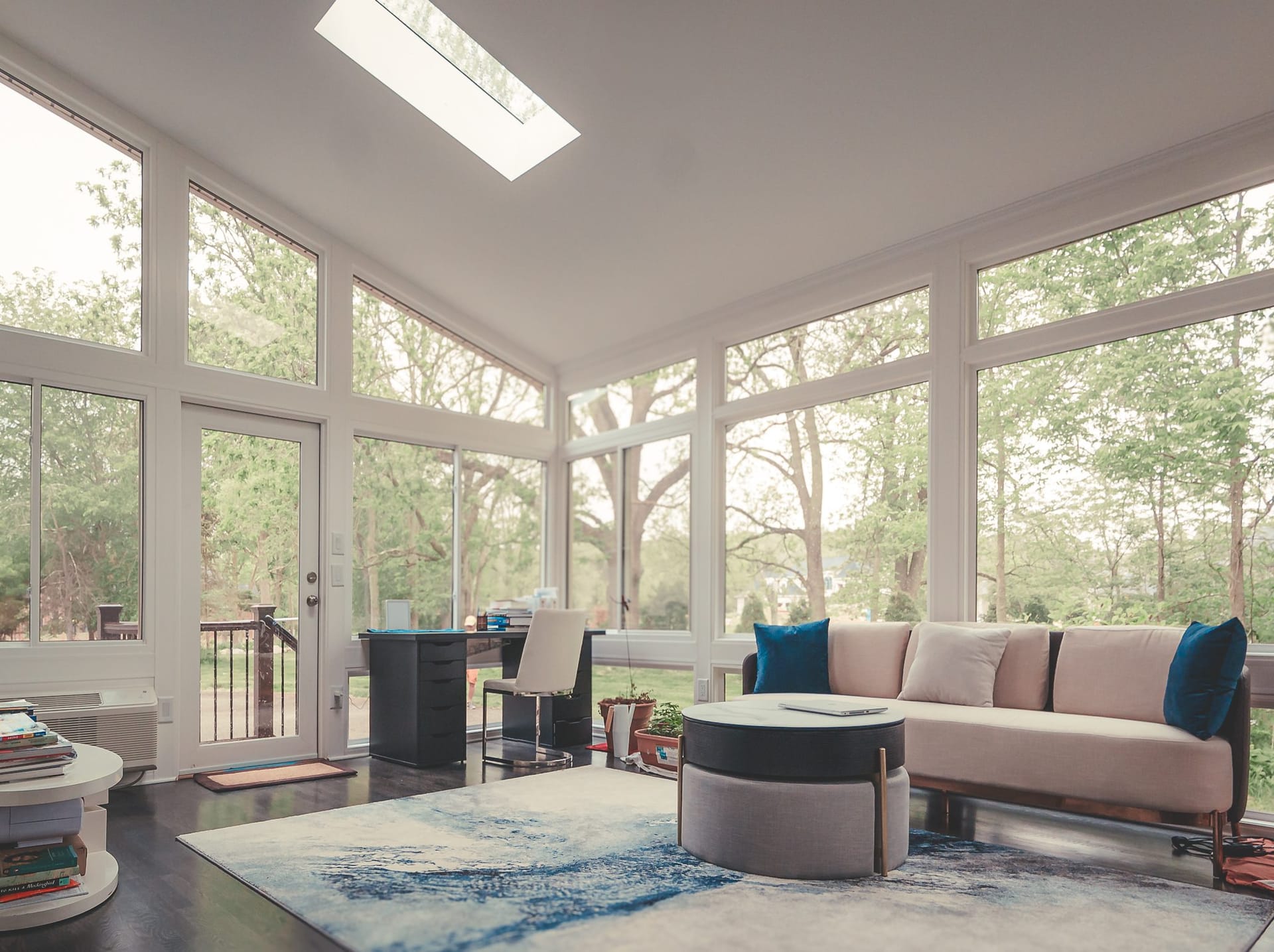 Four-season LivingSpace sunroom interior in a South Jersey home.