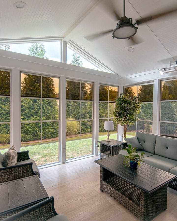 Screened porch on a Stone Harbor, NJ home