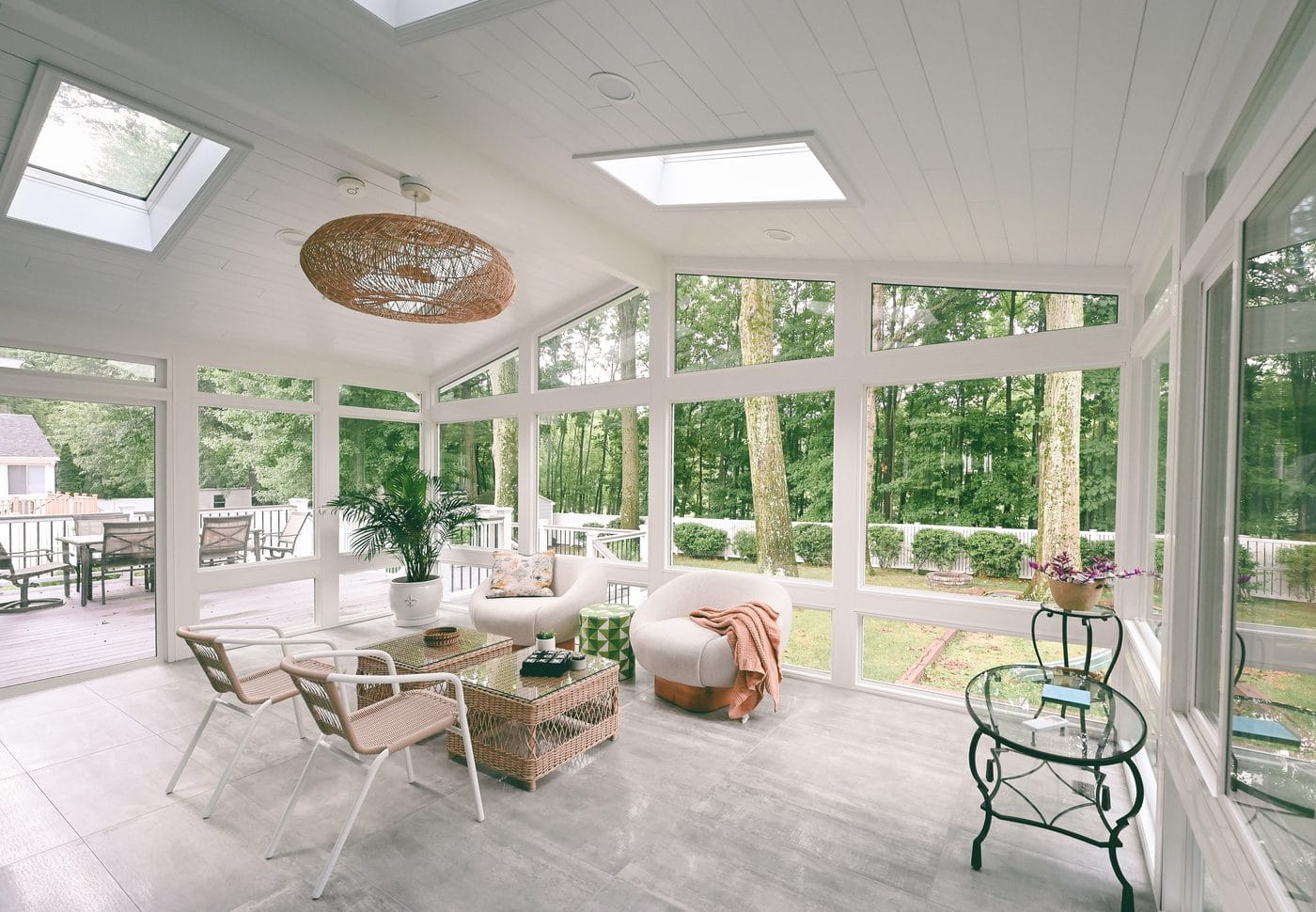 Four-season sunroom interior, South Jersey NJ